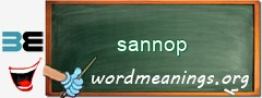 WordMeaning blackboard for sannop